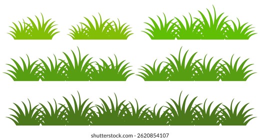 Grass. Set of Grass vector illustrations in flat style. Grass illustration isolated on white background