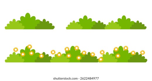 Grass. Set of Grass vector illustrations in flat style. Grass illustration isolated on white background