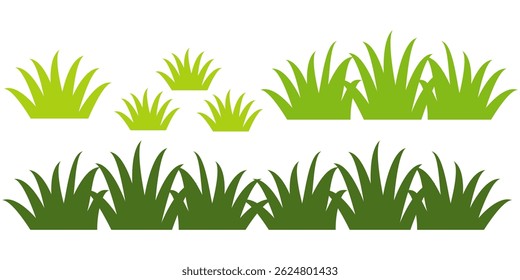Grass. Set of Grass vector illustrations in flat style. Grass illustration isolated on white background