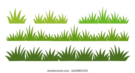 Grass. Set of Grass vector illustrations in flat style. Grass illustration isolated on white background