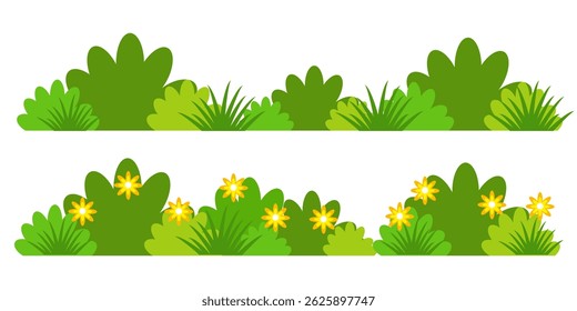 Grass. Set of Grass vector illustrations in flat style. Grass illustration isolated on white background