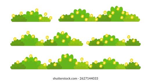 Grass. Set of Grass vector illustrations in flat style. Grass illustration isolated on white background