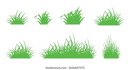 Grass. Set of Grass vector illustrations in flat style. Grass illustration isolated on white background