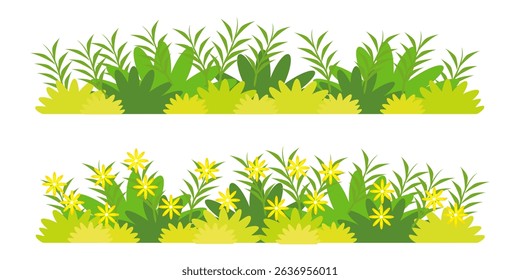 Grass. Set of Grass vector illustrations in flat style. Grass illustration isolated on white background