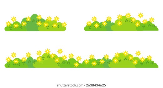 Grass. Set of Grass vector illustrations in flat style. Grass illustration isolated on white background