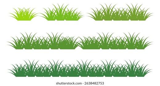 Grass. Set of Grass vector illustrations in flat style. Grass illustration isolated on white background