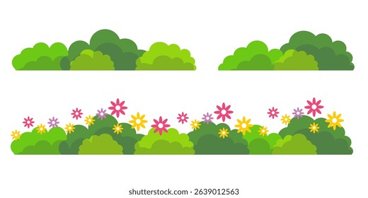 Grass. Set of Grass vector illustrations in flat style. Grass illustration isolated on white background