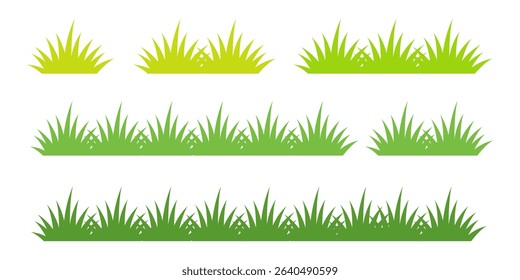 Grass. Set of Grass vector illustrations in flat style. Grass illustration isolated on white background