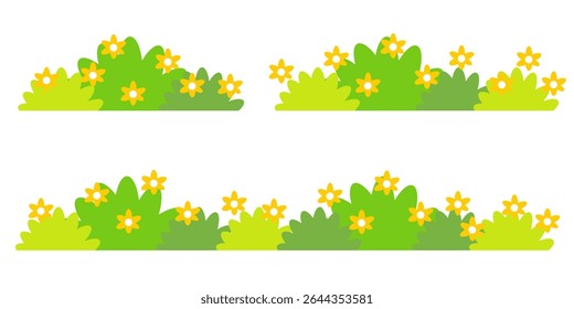 Grass. Set of Grass vector illustrations in flat style. Grass illustration isolated on white background