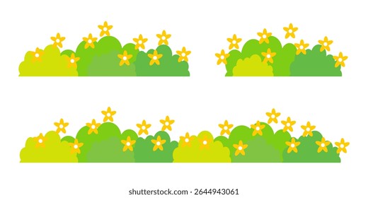 Grass. Set of Grass vector illustrations in flat style. Grass illustration isolated on white background