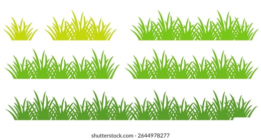 Grass. Set of Grass vector illustrations in flat style. Grass illustration isolated on white background