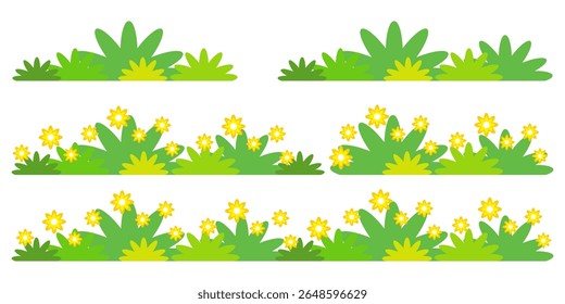 Grass. Set of Grass vector illustrations in flat style. Grass illustration isolated on white background