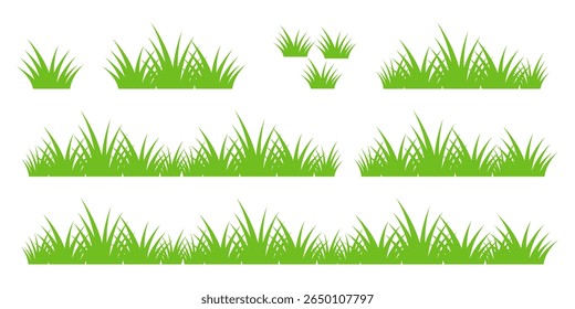 Grass. Set of Grass vector illustrations in flat style. Grass illustration isolated on white background