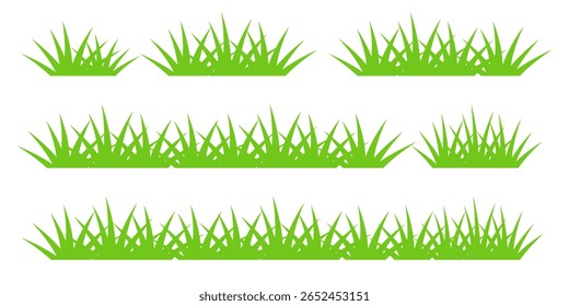 Grass. Set of Grass vector illustrations in flat style. Grass illustration isolated on white background