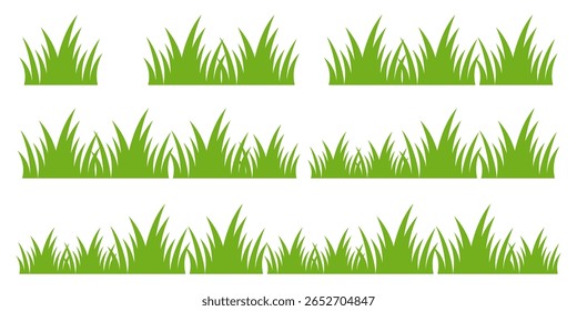 Grass. Set of Grass vector illustrations in flat style. Grass illustration isolated on white background