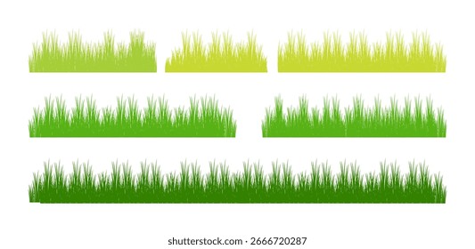 Grass. Set of Grass vector illustrations in flat style. Grass illustration isolated on white background