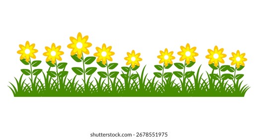 Grass. Set of Grass vector illustrations in flat style. Grass illustration isolated on white background