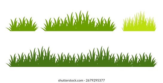 Grass. Set of Grass vector illustrations in flat style. Grass illustration isolated on white background