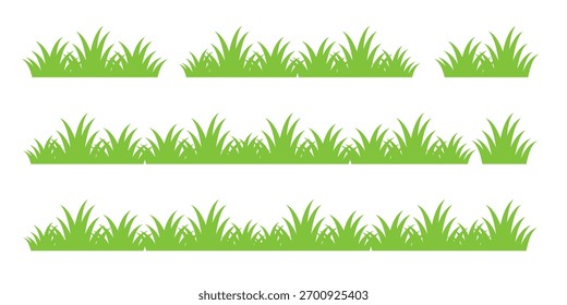Grass. Set of Grass vector illustrations in flat style. Grass illustration isolated on white background