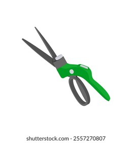 Grass Shears, Farming Flat Vector Illustration