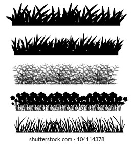grass, shrubs