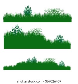 grass, shrubs