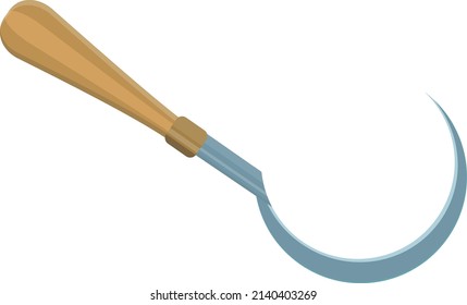 Grass sickle, illustration, vector on a white background.