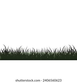 Grass Silhouette For Backgroun Decoration Vector