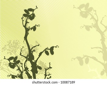 grass silhouette background / vector illustration