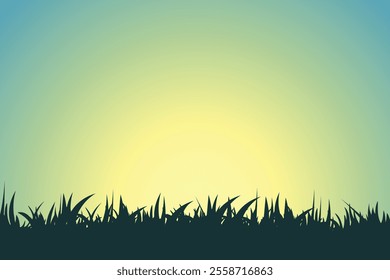 Grass silhouette background. Vector illustration.