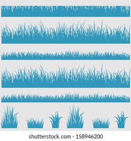 Grass Silhouette Elements .Vector 