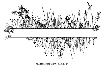 Grass silhouette frame / vector. Ideally for your use