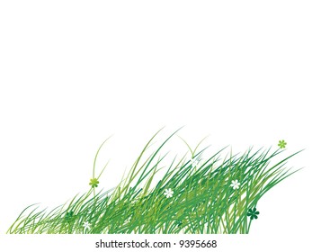 Grass silhouette green, summer background