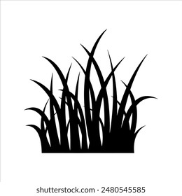 Grass silhouette isolated on white background. Grass icon vector illustration design.