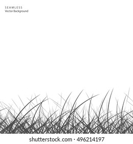 Grass silhouette. Seamless vector pattern.