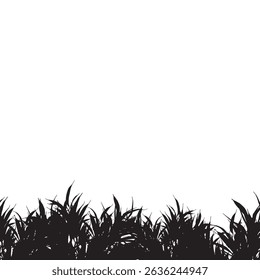 Grass silhouette stock vector illustration