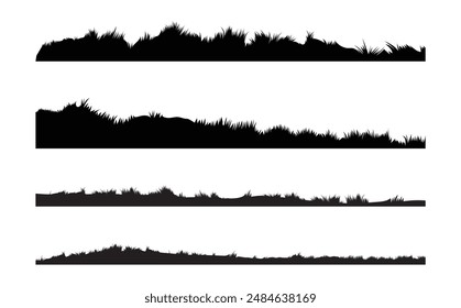 grass silhouette vector art, graphics