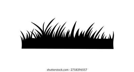 silhueta grama vetor, ícone, grama