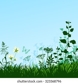 Grass silhouette. Vector illustration.