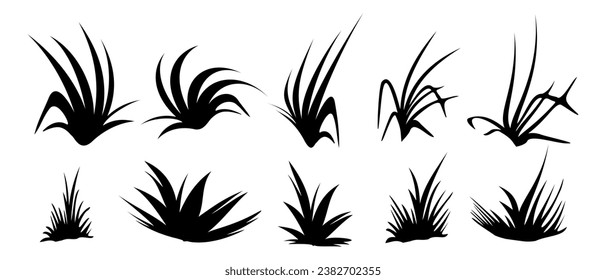 grass silhouette vector, isolated on white bacground eps 10