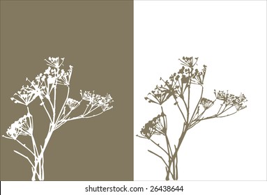 grass  silhouette / vector / nature