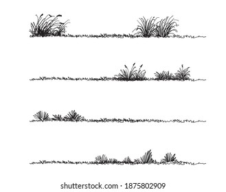 Grass sketch Landscape and Architecture Drawing