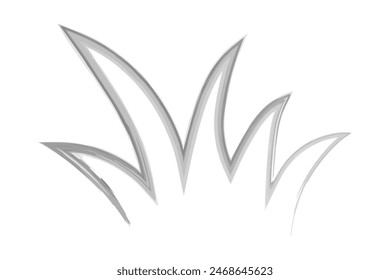 Grass. Sketch. Thickets of bushes. Hand drawn watercolor drawing. Vector illustration. Vegetation for the lawn. Outline on isolated white background. Doodle style. Idea for web design.