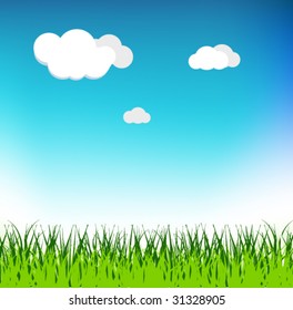 grass and sky vector