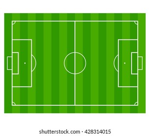 Grass Soccer / Football field isolated on white background