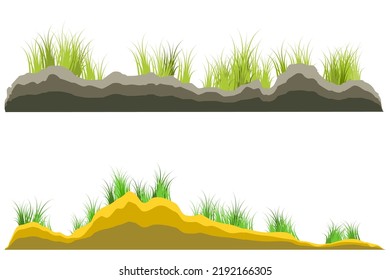 grass soil. wild grass with ground