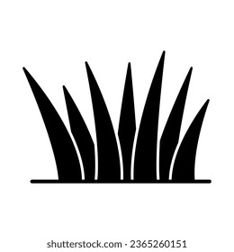 Grass solid icon, nature concept, lawn sign on white background, Grass leaves icon in glyph style for mobile concept and web design. Vector graphics