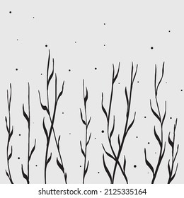 Grass and sparks abstract. Vector flat art.
