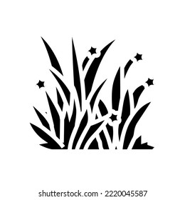 grass spring glyph icon vector. grass spring sign. isolated symbol illustration