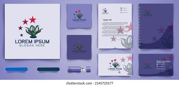 Grasa y estrella, logotipo de control de calidad de la granja y plantilla de marca comercial Diseños Inspiración aislada en fondo blanco